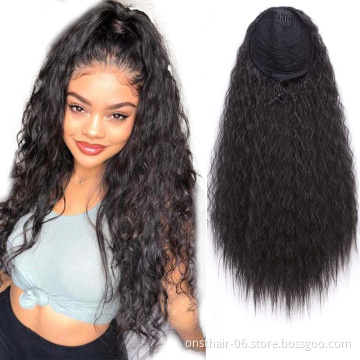 Ponytail  Private Curly Wave Hair piece Clip in Ponytail Hair Extensions Synthetic Long Drawstring Extension For Black Women